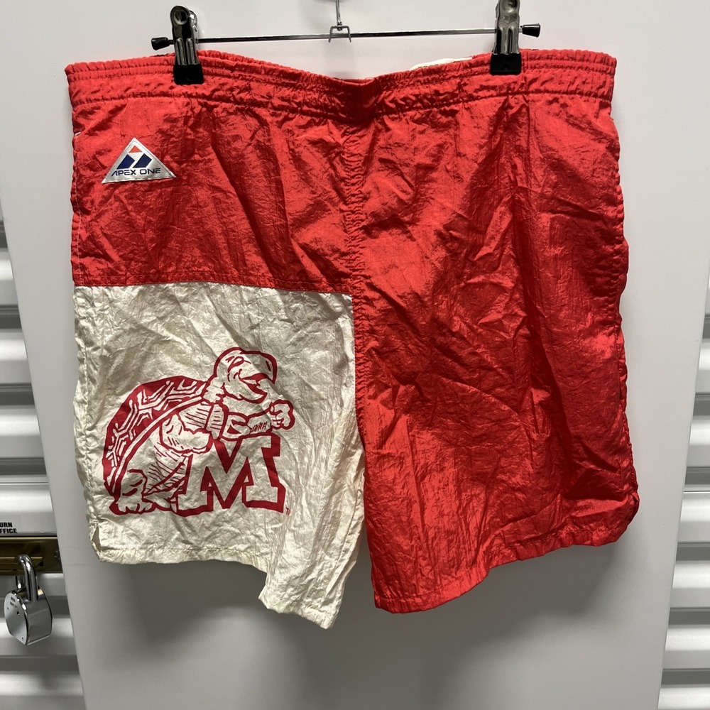 VTG 90S‎ APEX ONE VARISITY UNIVERSITY OF MARYLAND TERRAPINS SHORTS MEDIUM